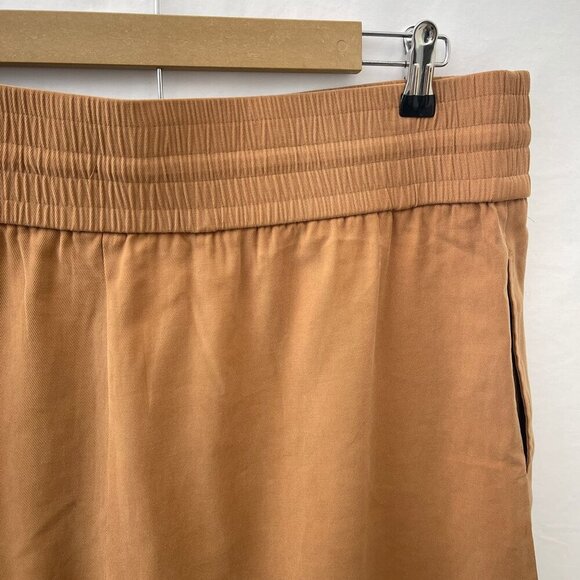 Open Edit Hi-Waisted Tan Drawstring Shorts Plus Size Elastic Waistband Womens 2X - Picture 9 of 12